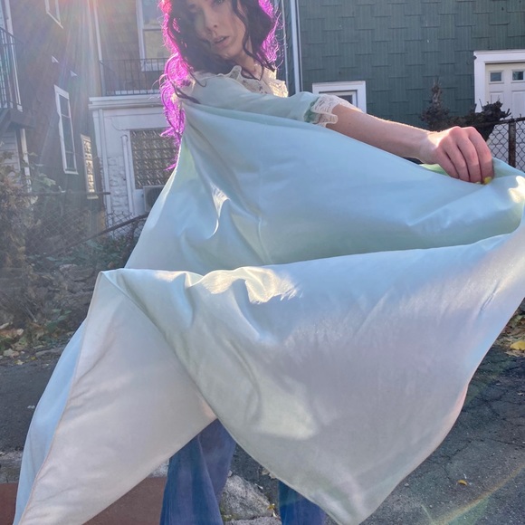 SOLD Mint Green Robe Vintage 60's - Picture 14 of 16